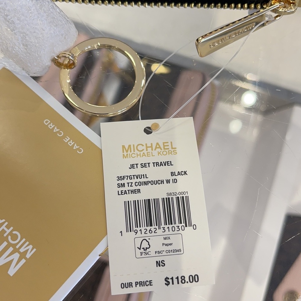 Michael Kors Jet Set Travel Small Leather Top Zip Coin Pouch With ID - Picture 6 of 13